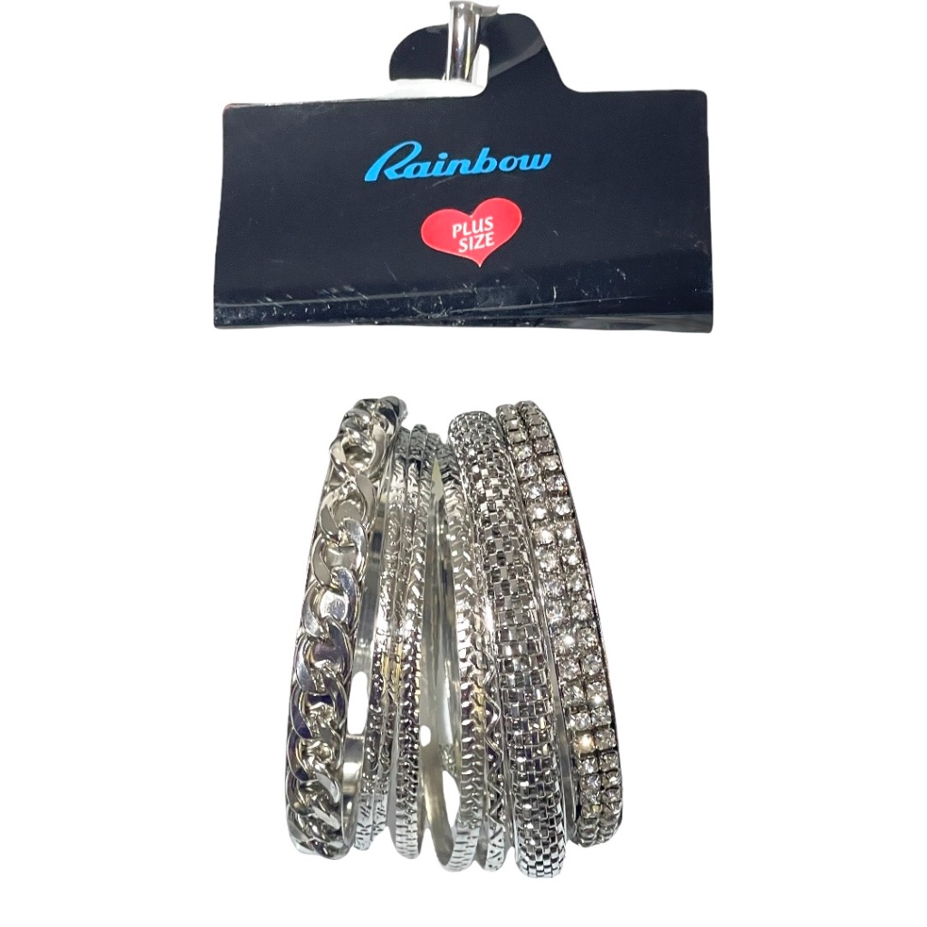 Rainbow Plus Size Assorted Bangle Bracelets